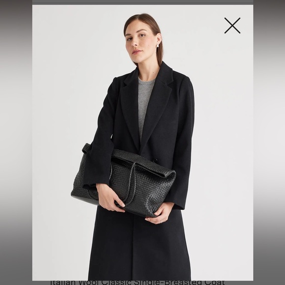 🐱Quince Classic Black Trench Coat - Picture 5 of 12